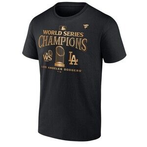 Fanatics World Series Champions T-Shirt Mens Black Los Angeles Dodgers (B0308) S